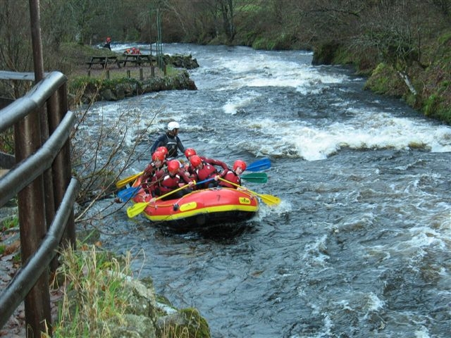 A bit of steering training on the River Tryweryn, a part of all river courses...